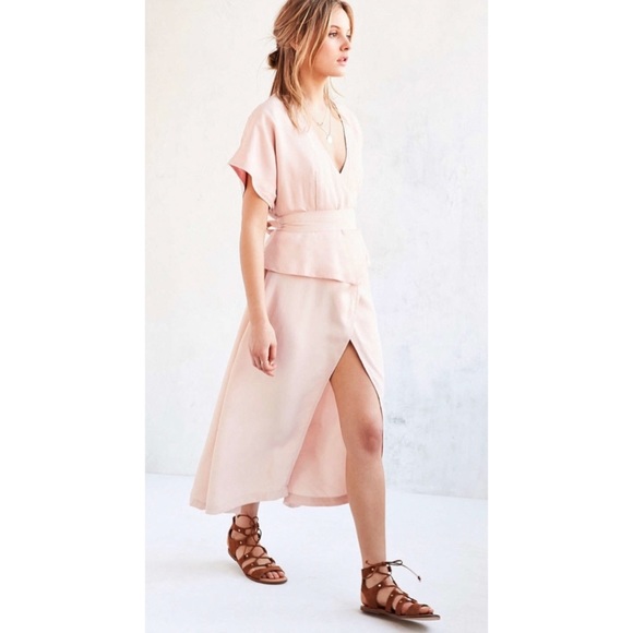 Shakuhachi Dust Pink Isabelle Wrap Dress - Picture 2 of 10